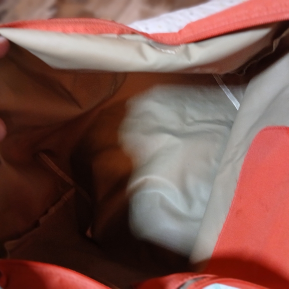 LONGCHAMP BAG NYLON ORANGE VGUC - Picture 11 of 13
